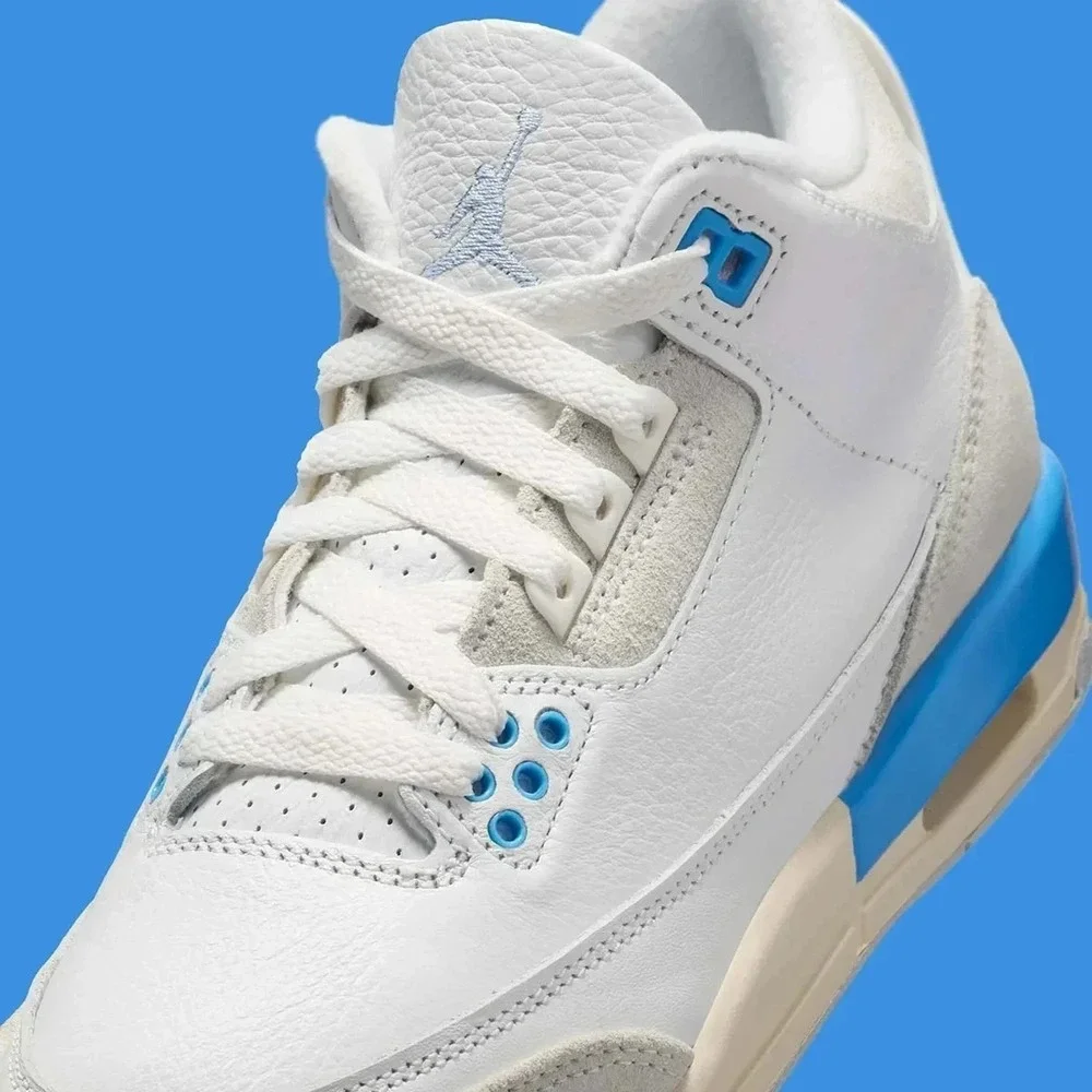 Air Jordan 3‎ Retro (GS) Size 4.5Y Shoes Summit White/Hydrogen Blue DM0967-101